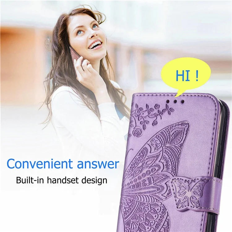 For Xiaomi Redmi Note 13 Pro 4G / Poco M6 Pro 4G Phone Case Butterfly Imprinted Cover with Card Holder