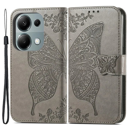 For Xiaomi Redmi Note 13 Pro 4G / Poco M6 Pro 4G Phone Case Butterfly Imprinted Cover with Card Holder