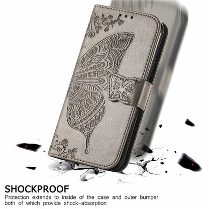 For Xiaomi Redmi Note 13 Pro 4G / Poco M6 Pro 4G Phone Case Butterfly Imprinted Cover with Card Holder