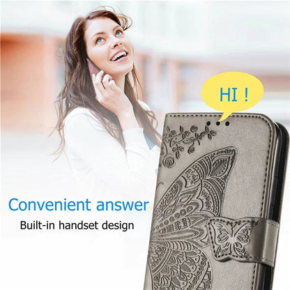 For Xiaomi Redmi Note 13 Pro 4G / Poco M6 Pro 4G Phone Case Butterfly Imprinted Cover with Card Holder