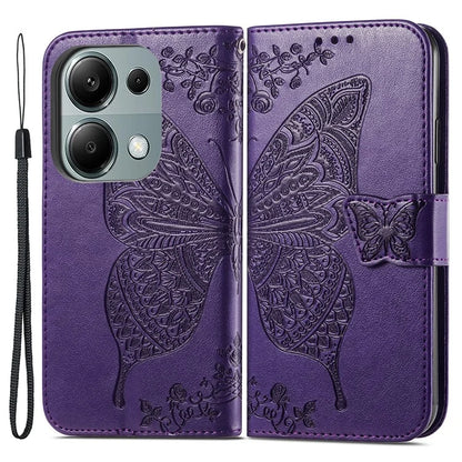 For Xiaomi Redmi Note 13 Pro 4G / Poco M6 Pro 4G Phone Case Butterfly Imprinted Cover with Card Holder