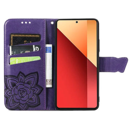 For Xiaomi Redmi Note 13 Pro 4G / Poco M6 Pro 4G Phone Case Butterfly Imprinted Cover with Card Holder