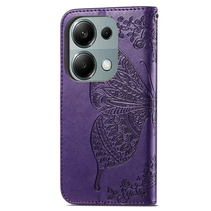 For Xiaomi Redmi Note 13 Pro 4G / Poco M6 Pro 4G Phone Case Butterfly Imprinted Cover with Card Holder