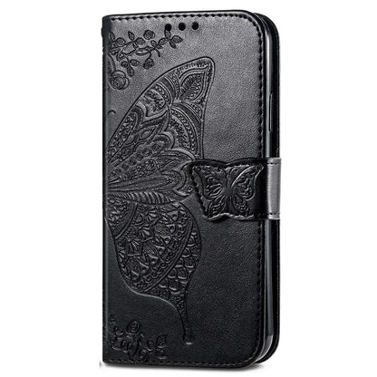 For Honor X7b 4G Shockproof Case Butterfly Pattern Wallet Style Phone Guard Cover