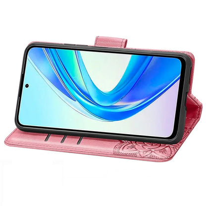 For Honor X7b 4G Shockproof Case Butterfly Pattern Wallet Style Phone Guard Cover