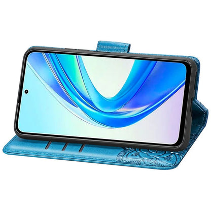 For Honor X7b 4G Shockproof Case Butterfly Pattern Wallet Style Phone Guard Cover