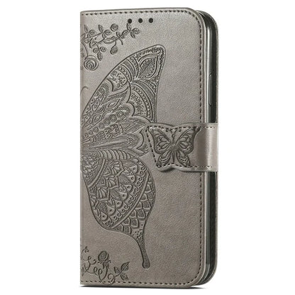 For Honor X7b 4G Shockproof Case Butterfly Pattern Wallet Style Phone Guard Cover