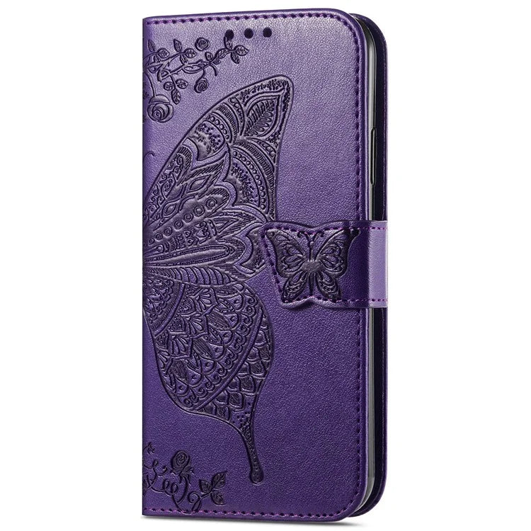 For Honor X7b 4G Shockproof Case Butterfly Pattern Wallet Style Phone Guard Cover