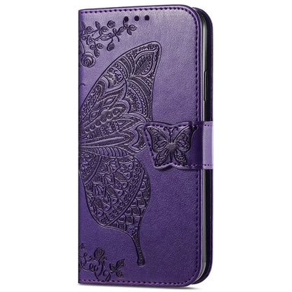 For Honor X7b 4G Shockproof Case Butterfly Pattern Wallet Style Phone Guard Cover