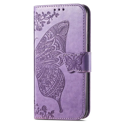 For Honor X7b 4G Shockproof Case Butterfly Pattern Wallet Style Phone Guard Cover