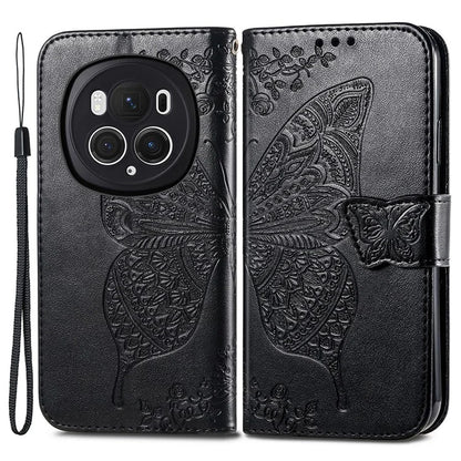 For Honor Magic6 Pro 5G Wallet Case Imprinted Butterfly Pattern Phone Protective Shell