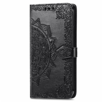 For Xiaomi Redmi Note 13 Pro 4G Magnetic Phone Case Embossed Mandala Floral Card Slots Cover