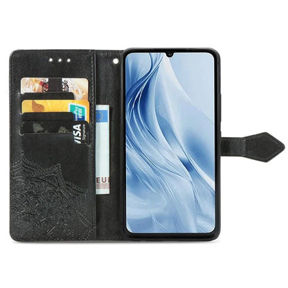 For Xiaomi Redmi 13C 5G Phone Case Mandala Floral Imprinted Card Slots Leather Flip Cover