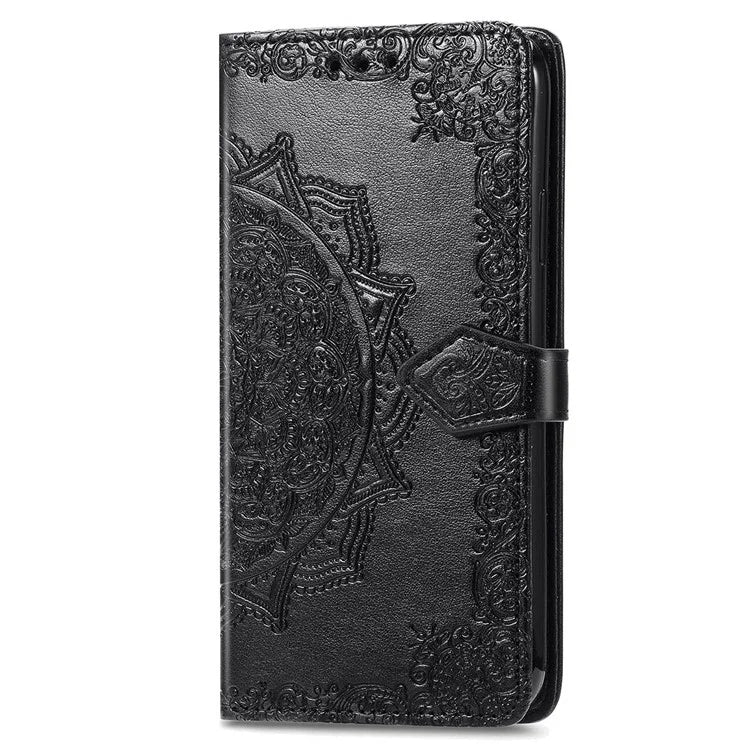 For Xiaomi Redmi 13C 5G Phone Case Mandala Floral Imprinted Card Slots Leather Flip Cover