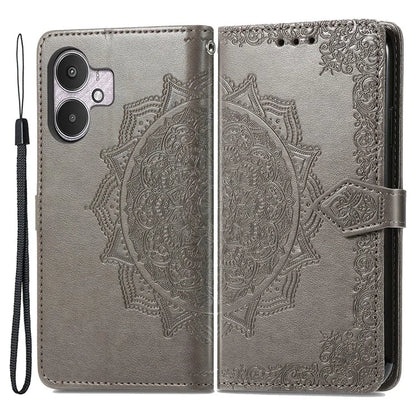 For Xiaomi Redmi 13C 5G Phone Case Mandala Floral Imprinted Card Slots Leather Flip Cover