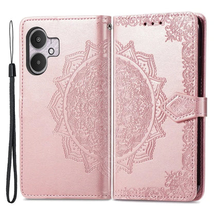 For Xiaomi Redmi 13C 5G Phone Case Mandala Floral Imprinted Card Slots Leather Flip Cover