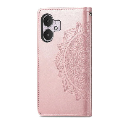 For Xiaomi Redmi 13C 5G Phone Case Mandala Floral Imprinted Card Slots Leather Flip Cover