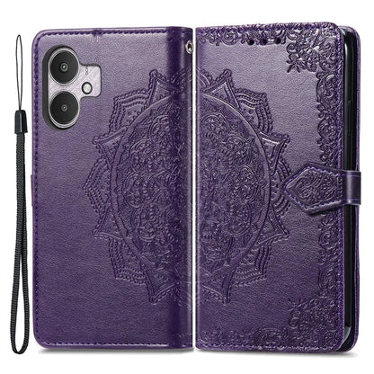 For Xiaomi Redmi 13C 5G Phone Case Mandala Floral Imprinted Card Slots Leather Flip Cover