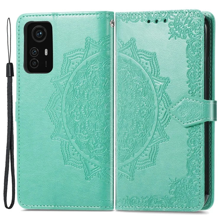 For Xiaomi Redmi Note 12S 4G Wallet Case Anti-Scratch Leather Emboss Phone Cover with Stand