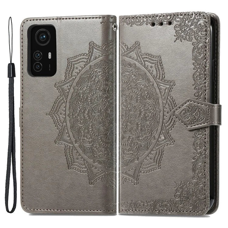 For Xiaomi Redmi Note 12S 4G Wallet Case Anti-Scratch Leather Emboss Phone Cover with Stand