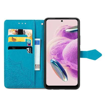 For Xiaomi Redmi Note 12S 4G Wallet Case Anti-Scratch Leather Emboss Phone Cover with Stand