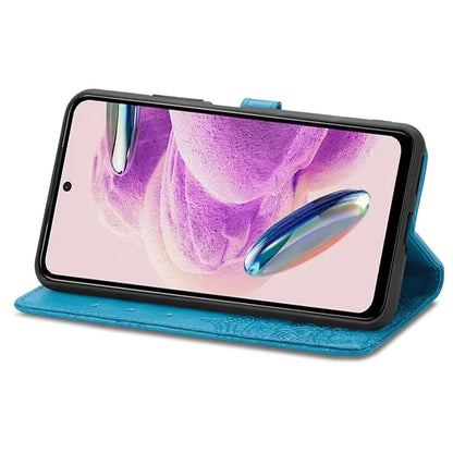 For Xiaomi Redmi Note 12S 4G Wallet Case Anti-Scratch Leather Emboss Phone Cover with Stand