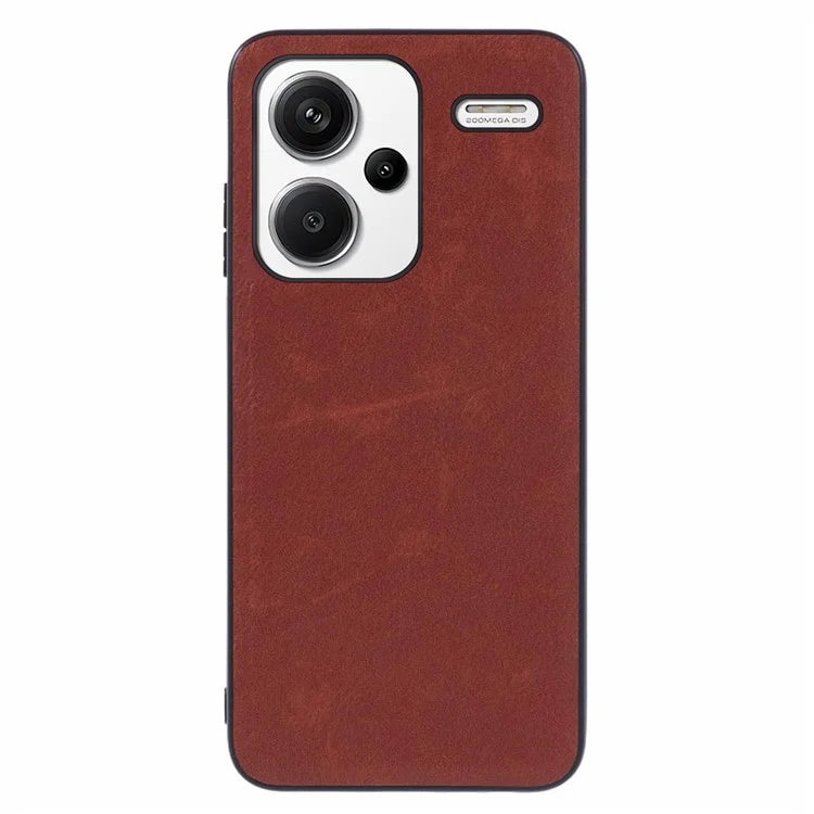 For Xiaomi Redmi Note 13 Pro+ 5G Protective Case Retro Texture PU Hybrid Phone Cover