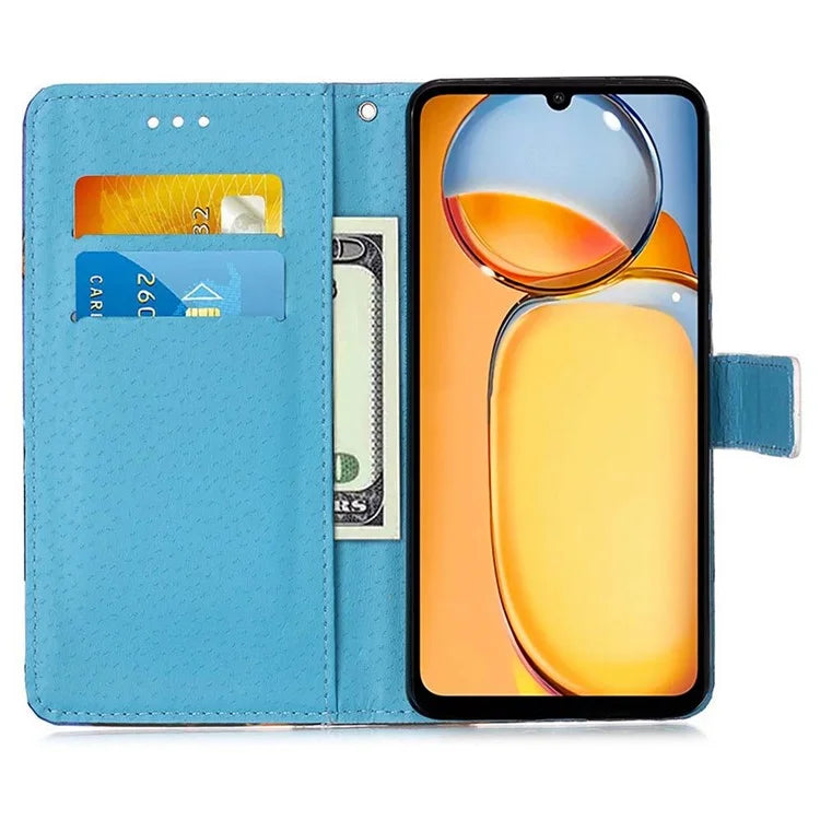 YB Pattern Printing Leather Series-4 for Xiaomi Poco X6 Pro 5G / Redmi K70E 5G Wallet Phone Case