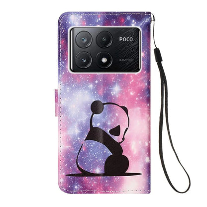 YB Pattern Printing Leather Series-4 for Xiaomi Poco X6 Pro 5G / Redmi K70E 5G Wallet Phone Case