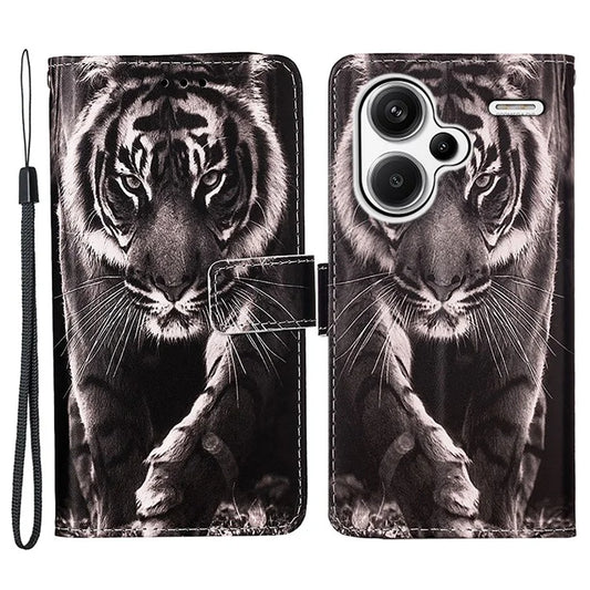 YB Pattern Printing Leather Series-4 for Xiaomi Redmi Note 13 Pro+ 5G Case Wallet Leather Phone Cover