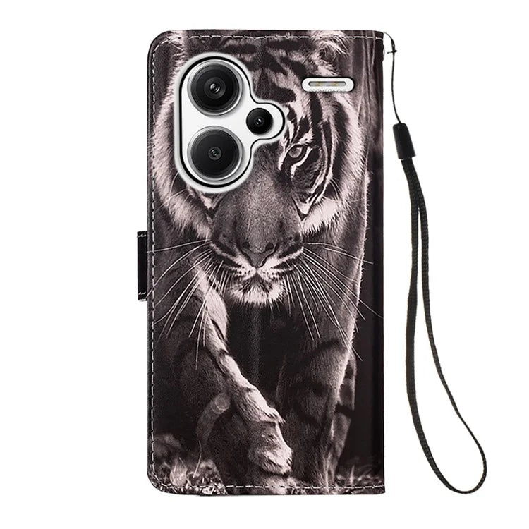 YB Pattern Printing Leather Series-4 for Xiaomi Redmi Note 13 Pro+ 5G Case Wallet Leather Phone Cover
