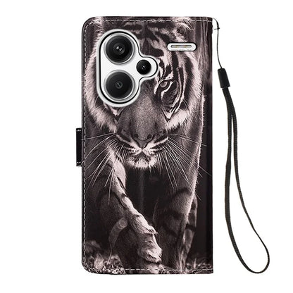 YB Pattern Printing Leather Series-4 for Xiaomi Redmi Note 13 Pro+ 5G Case Wallet Leather Phone Cover