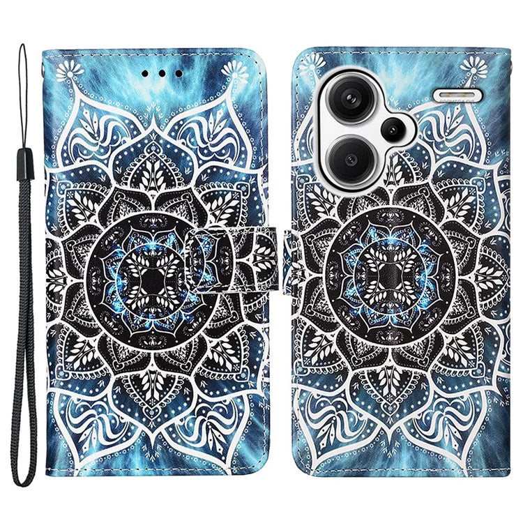 YB Pattern Printing Leather Series-4 for Xiaomi Redmi Note 13 Pro+ 5G Case Wallet Leather Phone Cover