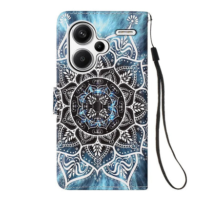 YB Pattern Printing Leather Series-4 for Xiaomi Redmi Note 13 Pro+ 5G Case Wallet Leather Phone Cover