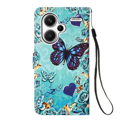 YB Pattern Printing Leather Series-4 for Xiaomi Redmi Note 13 Pro+ 5G Case Wallet Leather Phone Cover