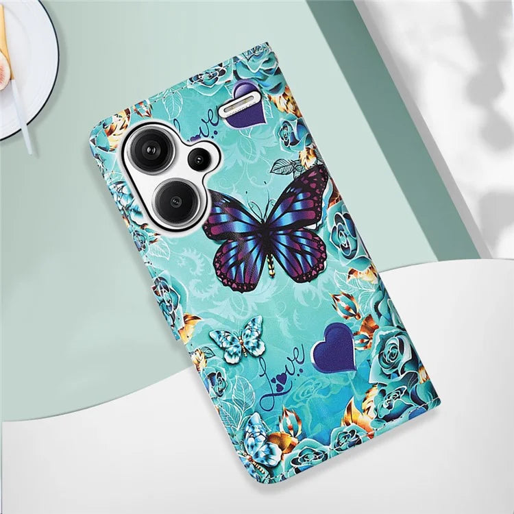 YB Pattern Printing Leather Series-4 for Xiaomi Redmi Note 13 Pro+ 5G Case Wallet Leather Phone Cover
