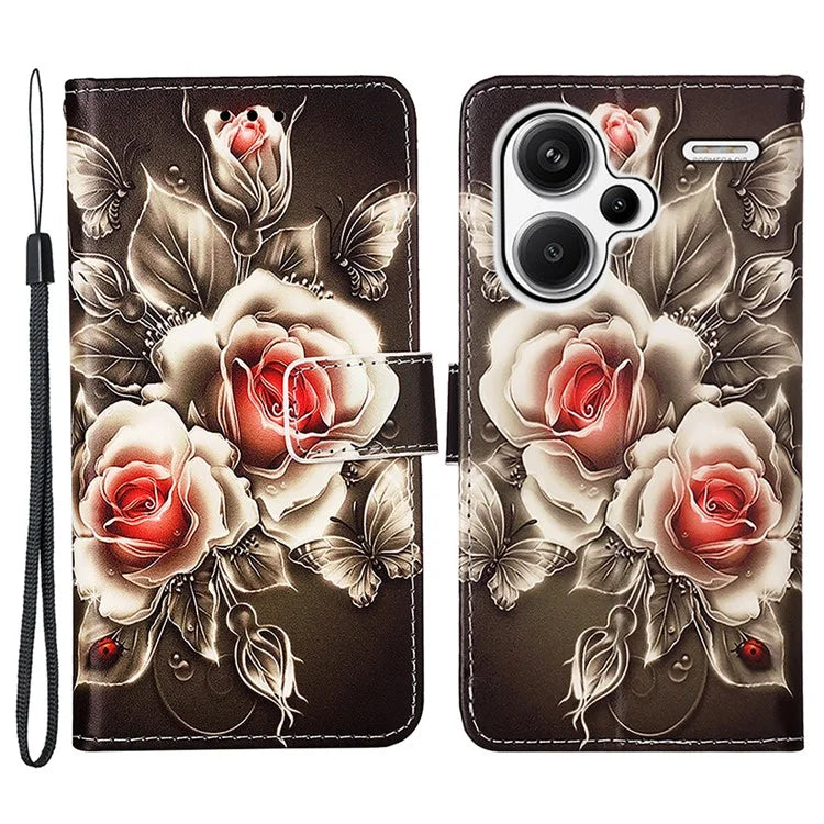 YB Pattern Printing Leather Series-4 for Xiaomi Redmi Note 13 Pro+ 5G Case Wallet Leather Phone Cover