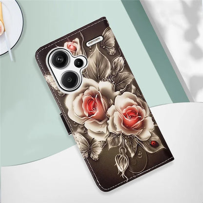 YB Pattern Printing Leather Series-4 for Xiaomi Redmi Note 13 Pro+ 5G Case Wallet Leather Phone Cover