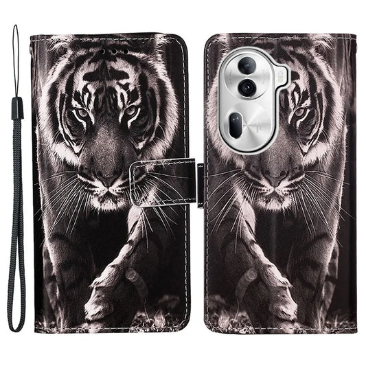 YB Pattern Printing Leather Series-4 for Oppo Reno11 Pro 5G (Global) Case Phone Wallet Cover