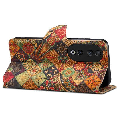 For Honor 90 Case Floral Pattern Leather Phone Cover with Wallet Stand