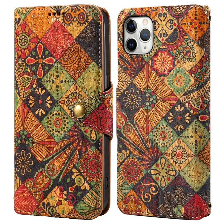 For iPhone 11 Pro Max Floral Phone Case PU Leather Wallet Full Protection Cover