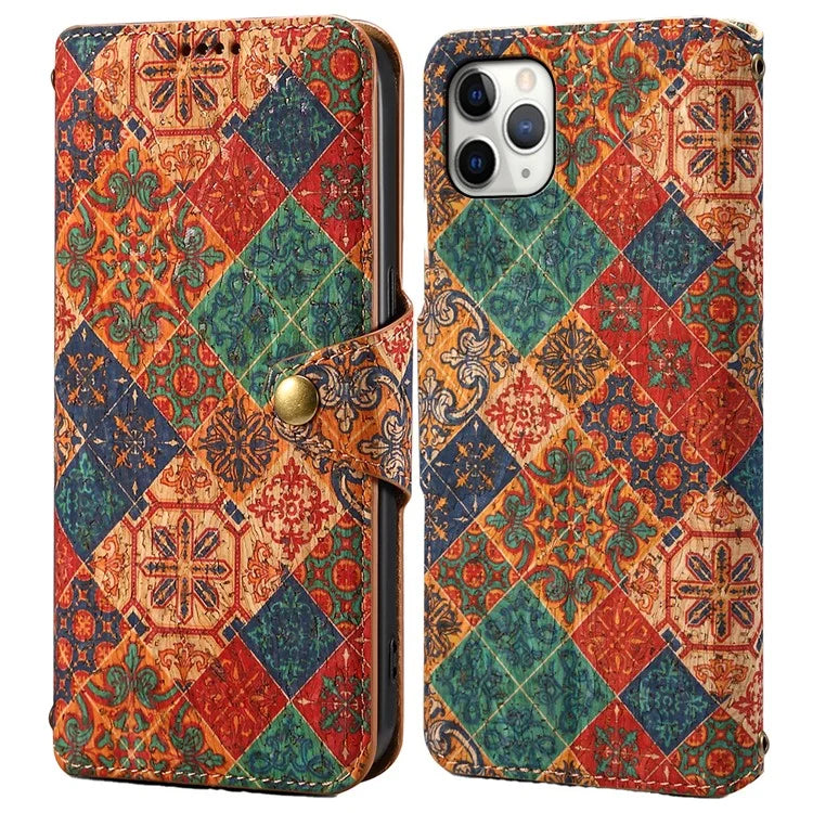 For iPhone 11 Pro Max Floral Phone Case PU Leather Wallet Full Protection Cover