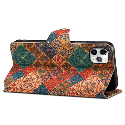 For iPhone 11 Pro Max Floral Phone Case PU Leather Wallet Full Protection Cover