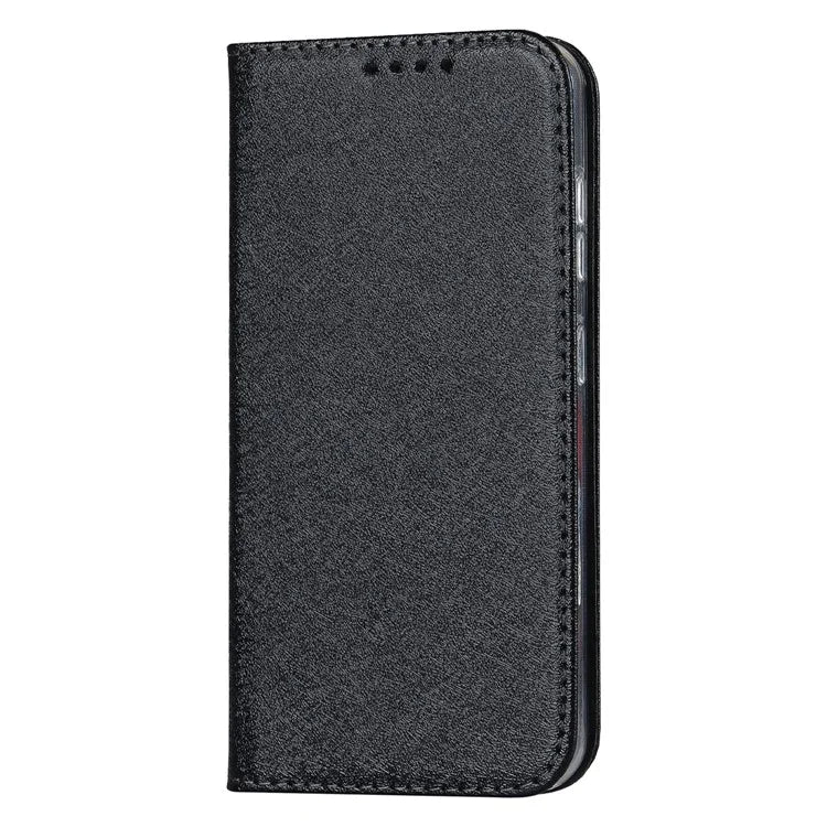For Samsung Galaxy S23+ Case PU Leather Silk Texture Magnetic Flip Phone Cover