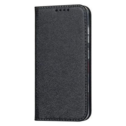For Samsung Galaxy S23+ Case PU Leather Silk Texture Magnetic Flip Phone Cover