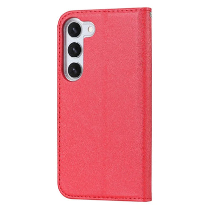 For Samsung Galaxy S23+ Case PU Leather Silk Texture Magnetic Flip Phone Cover
