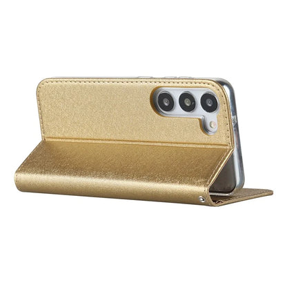 For Samsung Galaxy S23+ Case PU Leather Silk Texture Magnetic Flip Phone Cover