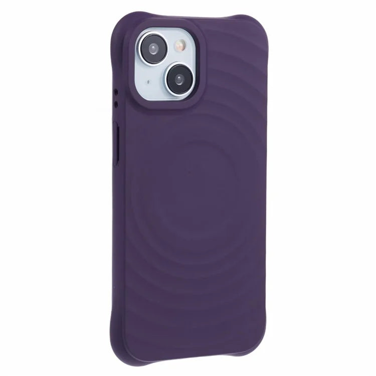 For iPhone 14  Magnetic Case Fiber Lining Drop-proof Soft TPU Phone Cover