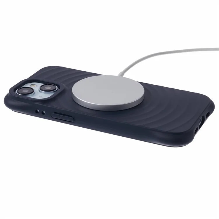 For iPhone 13 Case Compatible with MagSafe Fiber Lining Phone TPU Cover
