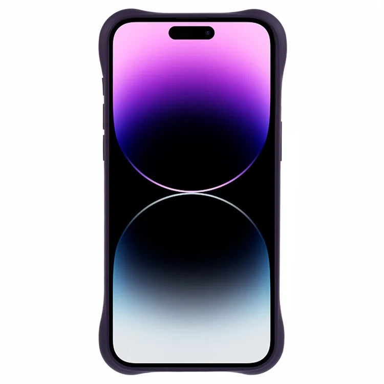 For iPhone 14 Pro Magntic Case Fiber Lining Rubberized TPU Back Cover Drop Protection